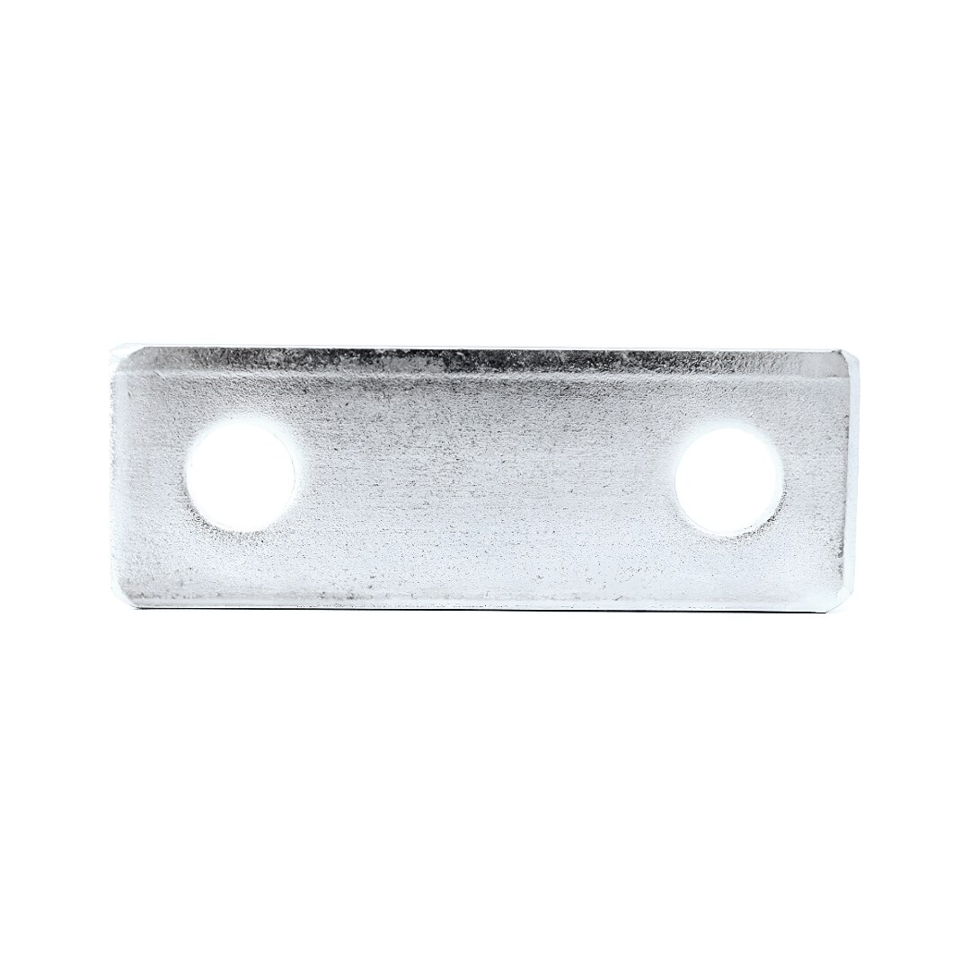 Gegenplatte für Rundstahlbügel DIN 3570, verzinkter Stahl, Lochmittenabstand:106 mm