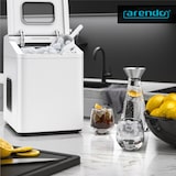 thumbnail of Arendo Eiswürfelmaschine Edelstahl, 1,4 Liter Wassertank, Eiswürfelbereiter, 13 - 14 kg in 24 h, Ice Cube Maker mit Sichtfenster & Status LEDs, Weiß