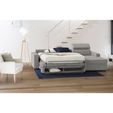 thumbnail of Dmora Divano Letto Alberta, Divano ad angolo, 100% Made in Italy, Sofà con apertura girevole, con Penisola contenitore Destra, Cm 280x95h85, Grigio