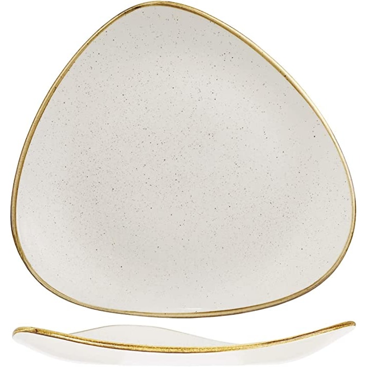 Churchill Dreieckiger Keramikteller Stonecast Weiß 31cm