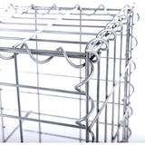 thumbnail of 4mm starke Metall Gabione 4er Set 100 x 95 x 30 cm, Steinkorb, Maschenweite 5x10 cm Verzink, robust, korrosionsbeständig, Steinmauer, silbern