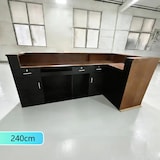 thumbnail of 【Hutaohei ZJ60-240cm】Maßanfertigung Bartisch Bar-Tresen Eckbartresen Gastronomie-Theke Restaurant-Bar Empfangstresen Braun