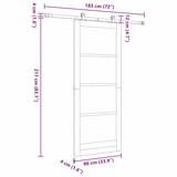 thumbnail of vidaXL Schiebetür-Set Natur und Schwarz 86 x 211 cm
