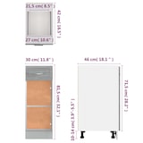 thumbnail of vidaXL Unterschrank mit Schublade Grau Sonoma 30x46x81,5 cm