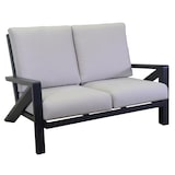 thumbnail of Vacchetti Salotto alluminio Miller 2 posti antracite c/cuscini grigio chiaro 6 pezzi