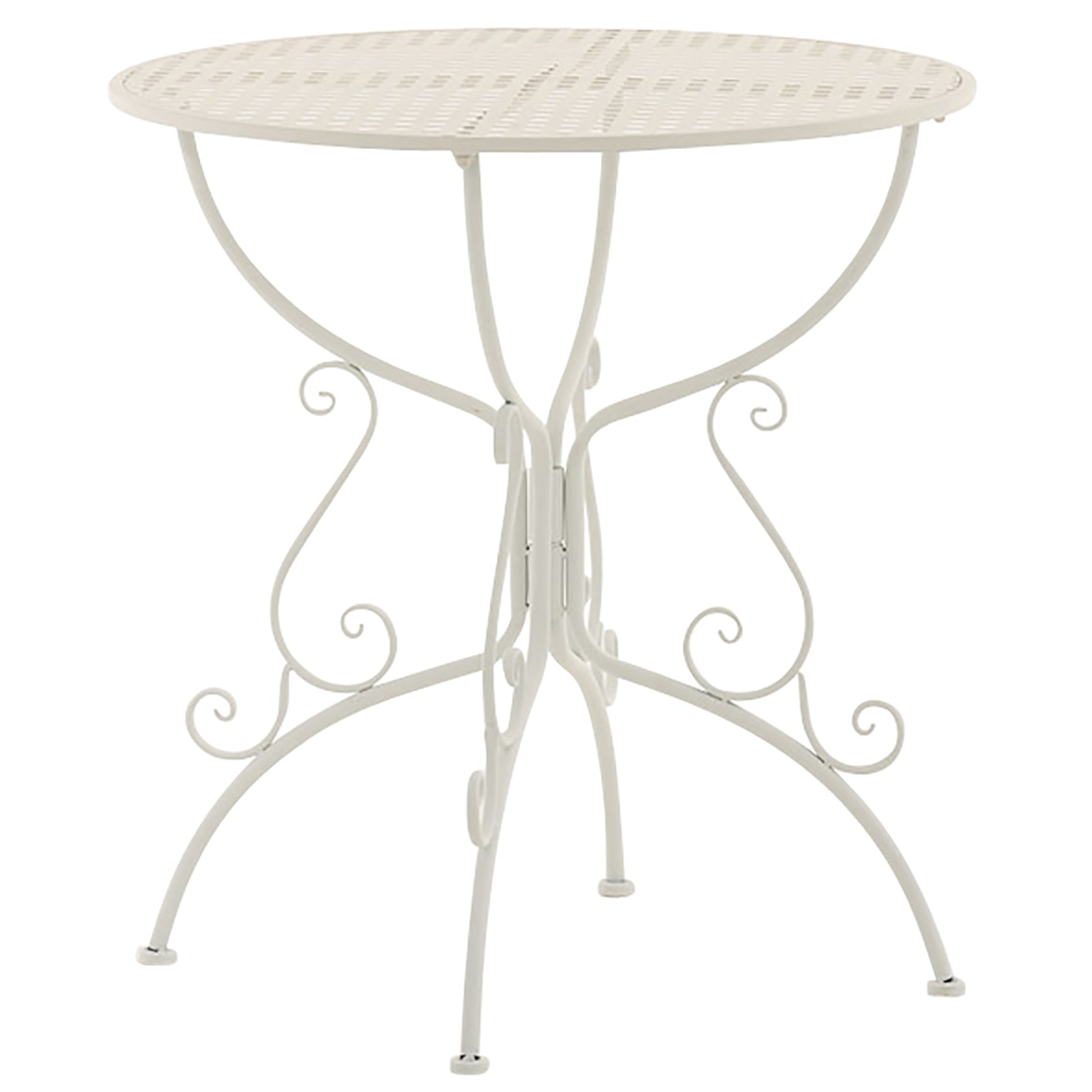 Table de jardin ronde Amanda Blanc
