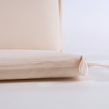 thumbnail of Almofada bege padrão para cadeira reclinável de jardim. Removível, tamanho: 92x42x4 cm