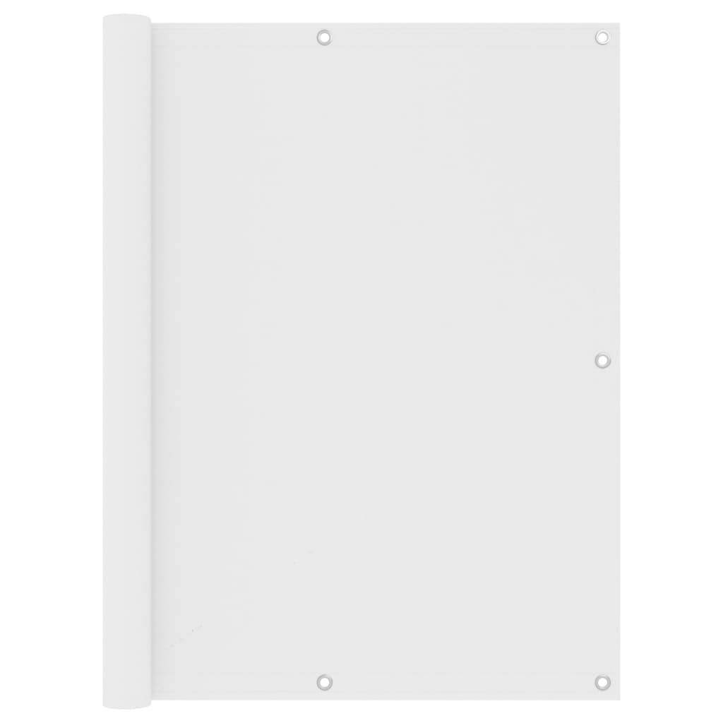 Helloshop26 - Schermo per balcone schermo per la privacy 120 x 300 cm tessuto Oxford bianco 02_0010041