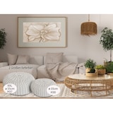 thumbnail of Strickhocker XXL Pouf Ø55 H37cm Bodenkissen Sitzpouf Baumwolle nachhaltig : weiß