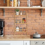 thumbnail of Relaxdays Gewürzregal, zum Hängen & Hinstellen, Küchenschrank, Arbeitsplatte, 3 Etagen, Bambus, Küchen Organizer, natur