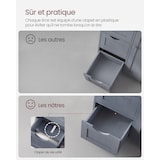 thumbnail of Helloshop26 - Mobiletto da bagno 30 x 55 x 82 cm mobile contenitore indipendente con 4 cassetti anta singola ripiano regolabile per 12_0006498