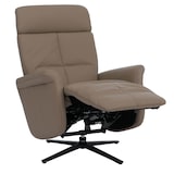 thumbnail of Relaxsessel HWC-L10, TV-Sessel Liegesessel, Liegefunktion drehbar, elektrisch verstellbar Voll-Leder ~ taupe
