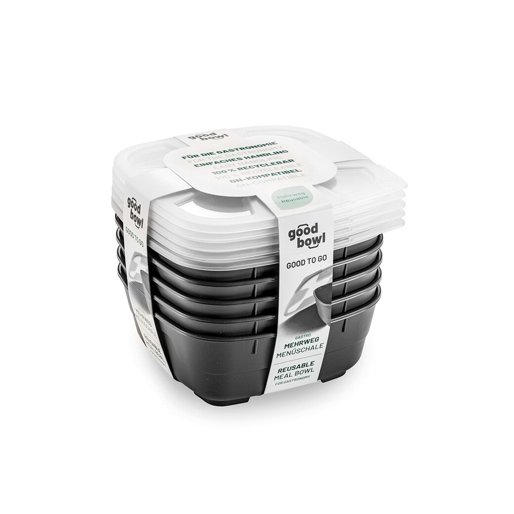 Mehrwegschale GoodBowl Tiny, Anthazit, 5er Set