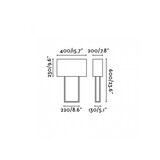 thumbnail of vesper, lámpara de mesa de metal blanco con pantalla textil blanca, faro barcelona