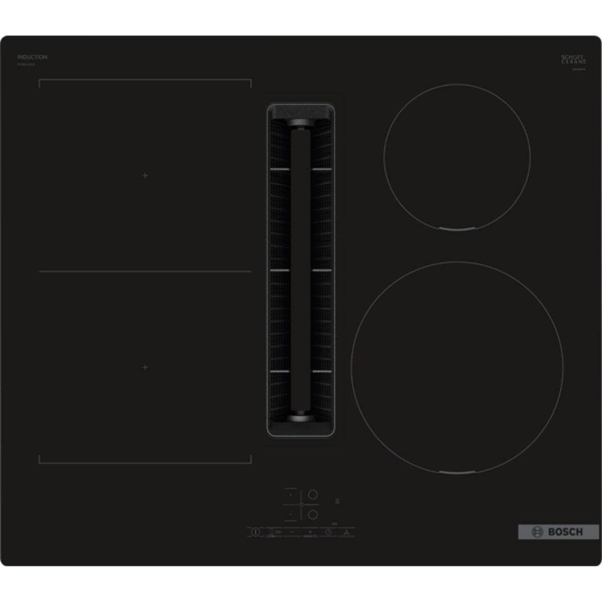 Bosch FullHouse Serie 4 PVS611B16E Kochfeld mit Dunstabzug (Induktion), 60 cm, Rahmenlos aufliegend