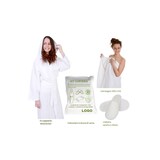 thumbnail of Kit cortesia bagno (accappatoio, telo e pantofole) biodegradabile e riutilizzabile, taglia s/m (1 PEZZO)