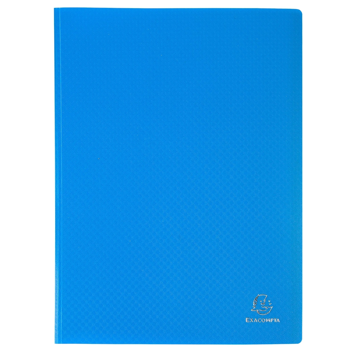 Exacompta 8562E 8x Sichtmappe aus weichem PP 300µ mit 60 gekörnten Hüllen, blickdicht, für Format DIN A4 - Hellblau
