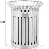 thumbnail of ulsonix Caixote do lixo - redondo - grande abertura - aço inoxidável / aço galvanizado - prata
