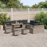 thumbnail of vidaXL Garten-Sofa-Set mit Kissen mit Speicher mit Kissen 14 pcs Grau