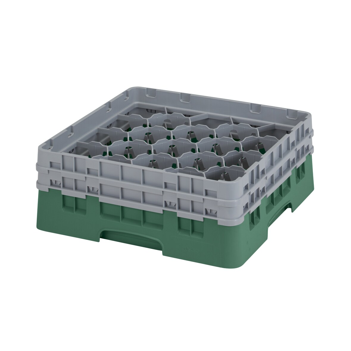 CAMBRO - 20S434-119 - Casiers de lavage 20 comp. - 9,84 cm Ø máx. - Haut max 13,5 cm - 50 x 50 x 18,4 cm - Verde sherwood