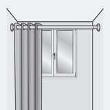 thumbnail of Kit tringle à rideaux extensible 80-125cm Entre-Mur Nickel Mat - Boulet