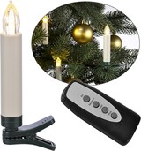 thumbnail of 10 LED Weihnachtskerzen Christbaumkerzen Lichterkette + Fernbedienung