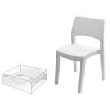 thumbnail of Chaise PVC blanche Intérieur/extérieur empilable et démontable 50x51xH82cm PRO