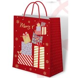 thumbnail of Gifty king, sacchetti regalo di natale taglia XL, in carta certificata fsc 180gr, 30.5x43x13, conf. da 12 pezzi, 4 modelli assortiti, multicolore.