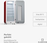 thumbnail of Klarstein Shirley 15 Uno Weinkühlschrank 15 Flaschen 5 - 20 °C Touch Retro Rot