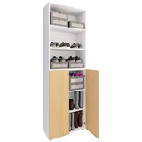 thumbnail of VCM Schuhschrank Lona Weiß / Buche H. 220 x B. 70 x T. 40cm
