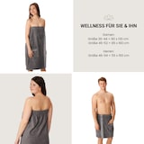 thumbnail of Schiesser Saunakilt Rom Damen - 36-42  - Dunkelgrau