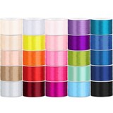 thumbnail of 25 verschiedne Farben Satin Geschenkband 25m lang 50mm breit bunt