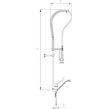 thumbnail of Grifo ducha 2 aguas monomando codo sobremesa Fabricante: Fricosmos. Referencia: 463062