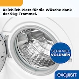 thumbnail of Exquisit Waschmaschine 9kg, Energieeffizienzklasse A, max. 1400 U/Min, Aquastop, Kurzprogramm, Startzeitvorwahl, 16 Waschprogramme, WA59214-340A weiss