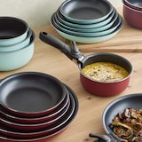 thumbnail of BERGNER Click&Cook - Set 5 Bratpfannen Ø18/Ø20/Ø22/Ø24/Ø26cm aus gepresstem Aluminium und 3 Stielkasserollen Ø16/Ø18/Ø20cm mit abnehmbaren Griffen