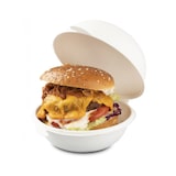 thumbnail of Hamburger-Box aus Zuckerrohr in Weiss, ⌀ 150 mm x h 95 mm , 20 Stück