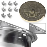 thumbnail of Einbauspülbecken Chrom rund aus Edelstahl mit vorgebohrtem Hahnloch