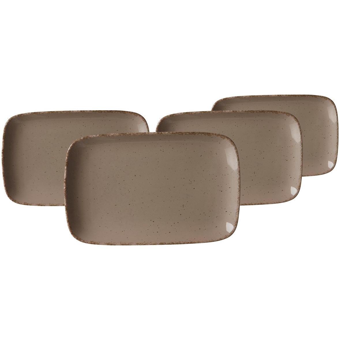 Ritzenhoff & Breker Casa Platte 24 x 15,5 cm 4er Set grau