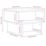 thumbnail of vidaXL Couchtisch Graues Sonoma 48 x 46 x 35 cm Holzwerkstoff