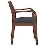 thumbnail of Chaises à manger coussins 2 pcs marron bois massif caoutchouc Modèle Quartz Élite