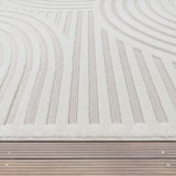 thumbnail of Teppich Kurzflor Struktur Wohnzimmer schmutzabweisend Creme Rechteckig 120x160 | 100% Polypropylen | Florhöhe: 10 mm | nicht waschbar