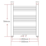 thumbnail of vidaXL Badheizkörper Handtuchhalter Gebogen 500x764 mm