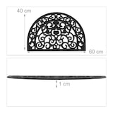 thumbnail of Relaxdays Fußmatte Gummi, 60 x 40 cm, wetterfest, rutschfest, Fußabtreter Ornamente, Türvorleger innen & außen, schwarz