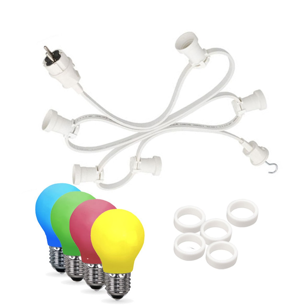 Illu-/Partylichterkette 5m Außenlichterkette Germany 10 bunte LED Tropfenlampen