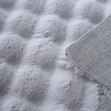 thumbnail of Carpetsale24 Teppich 200x290 cm Silber, Flauschiger Teppich in Felloptik mit Bubble-Design, Super Weich, Plüschig, Ideal für Wohnzimmer