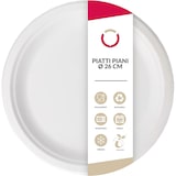 thumbnail of DOT Horeca Solutions 50 Piatti piani carta bagassa 26 CM usa e getta monouso polpa di cellulosa compostabili bio bianco delivery