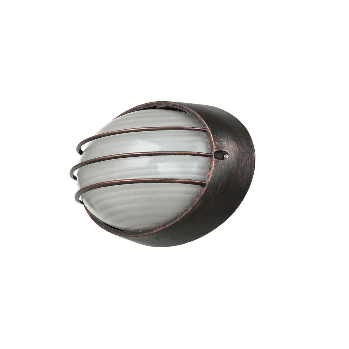 Licht-Erlebnisse Outdoor Wandlampe AMSTERDAM in Kupfer Antik Aluminium Glas E27 B:22cm Maritime Balkon Leuchte, CX1208-35