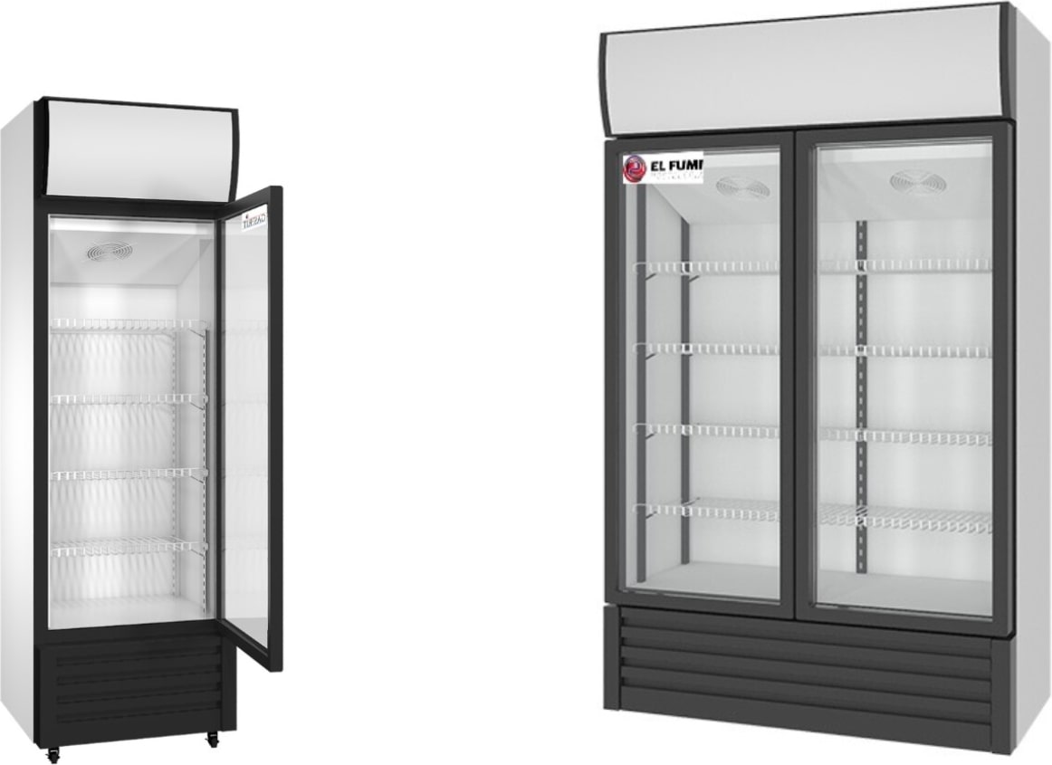Gasfrit – Kühl-Display-Schrank mit 1 oder 2 Glastüren