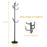 thumbnail of Helloshop26 - Porte manteau sur pieds en métal avec 8 crochets et base ronde noir 20_0000981