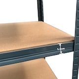 thumbnail of aro Étagère pour charges lourdes, métal, 90 x 45 x 180 cm, 5 étagères, capacité de charge de 175 kg par étagère, système de montage, gris